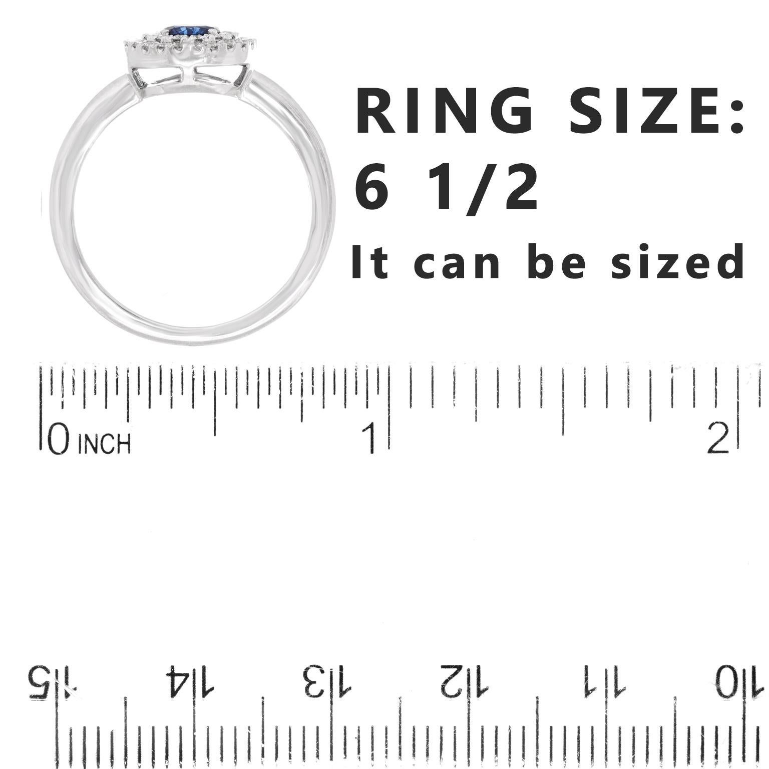 Spark Sapphire & Diamond Ring For Sale 1