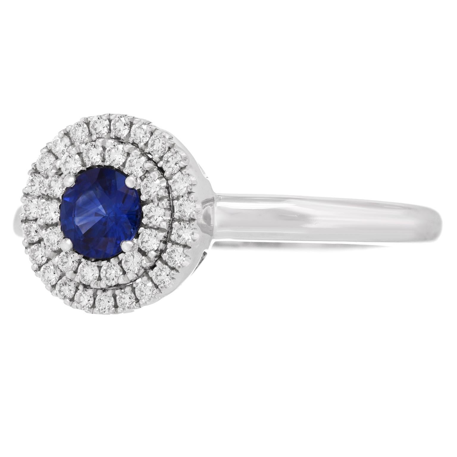 Spark Sapphire & Diamond Ring For Sale 2