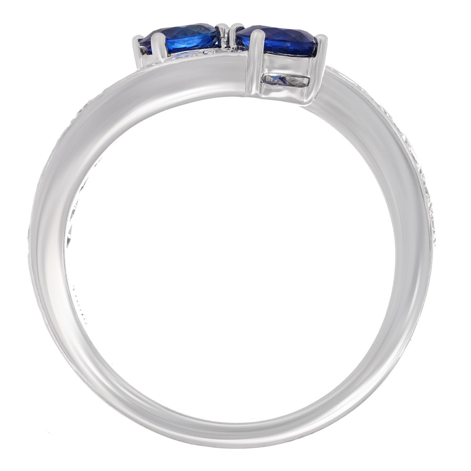 Spark Sapphire & Diamond Ring For Sale 4