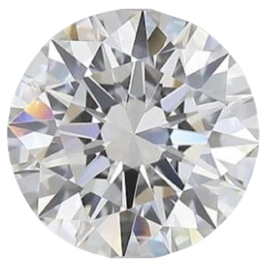 Diamant naturel étincelant de 1 pc sans défaut avec 0,52 ct.  Certificat rond D IF IGI