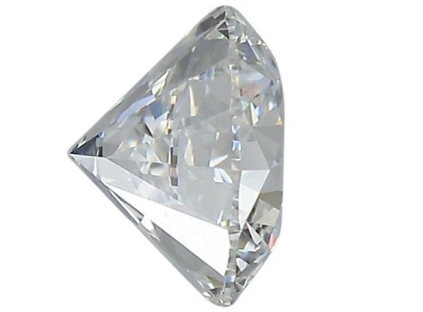Sparking 1 Pc Flawless Natural Diamond with 1.04 Ct Round D IF IGI Certificate In New Condition For Sale In רמת גן, IL