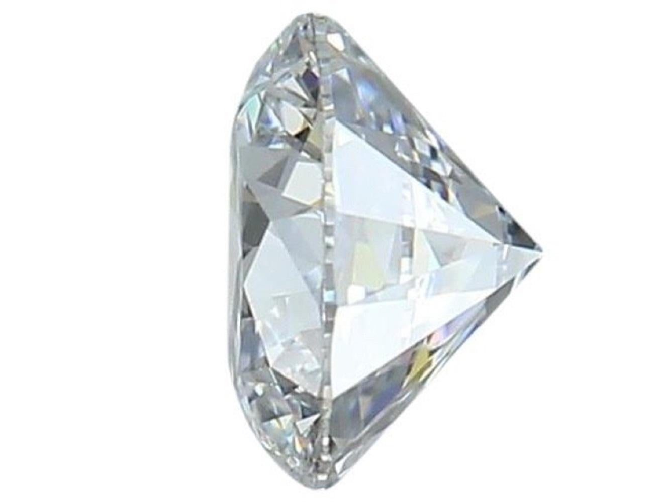 Women's or Men's Sparking 1 Pc Flawless Natural Diamond with 1.04 Ct Round D IF IGI Certificate For Sale