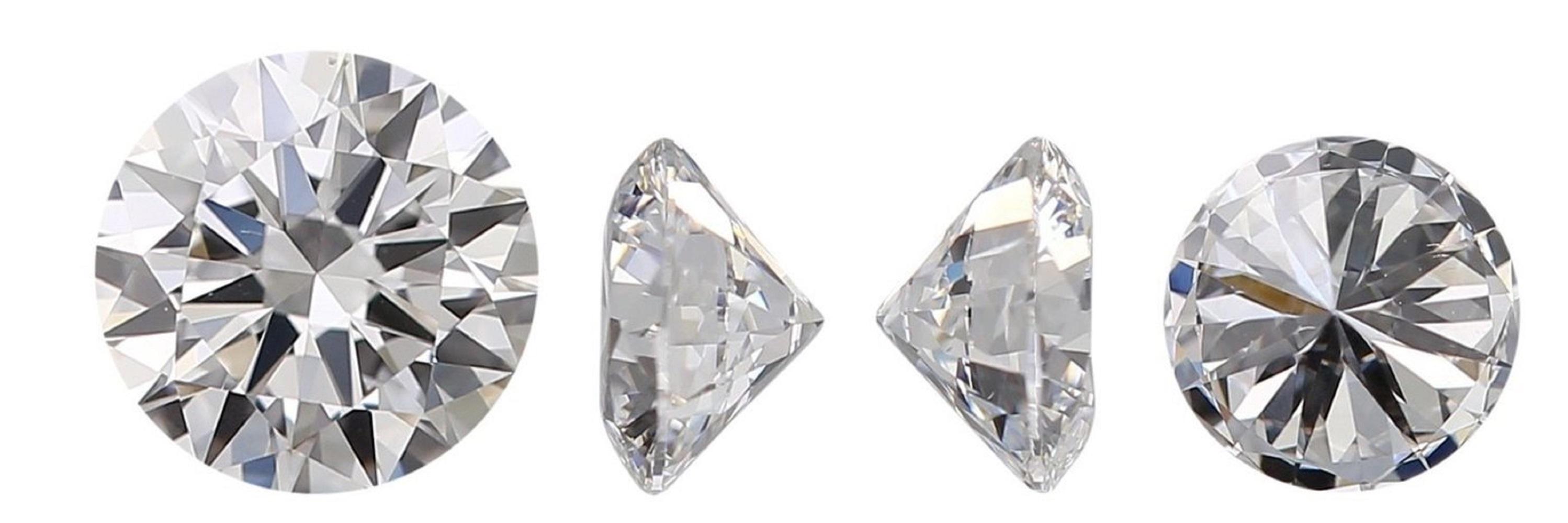 Étincelante 1 pièce diamant naturel avec certificat GIA de 0,90 ct rond I VVS1 Neuf - En vente à רמת גן, IL