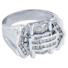 Sparkle 14k White Gold Ring with 1.5ct Diamonds, VS/G