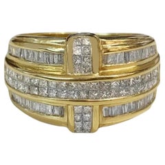 Sparkle Men's 14k Yellow Gold Ring with 2.75ct Diamonds