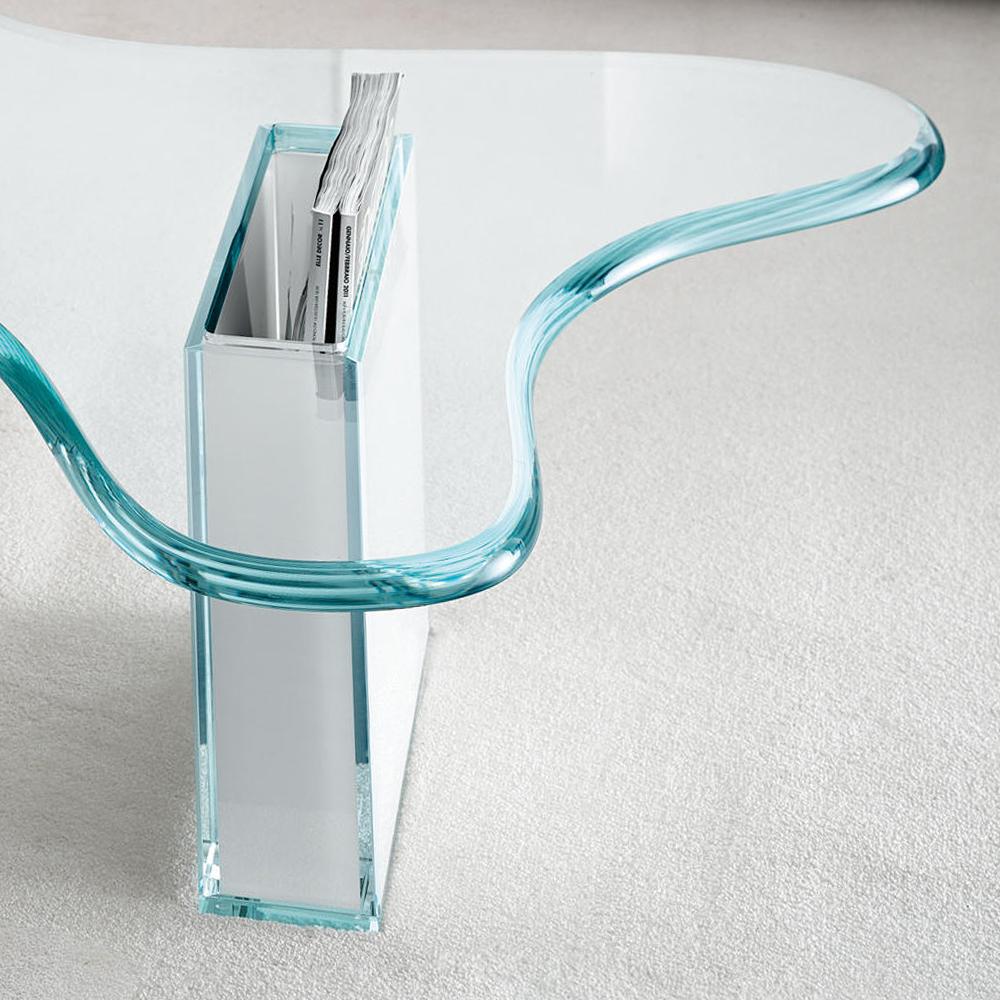 Glass Sparkle White XL Coffee Table