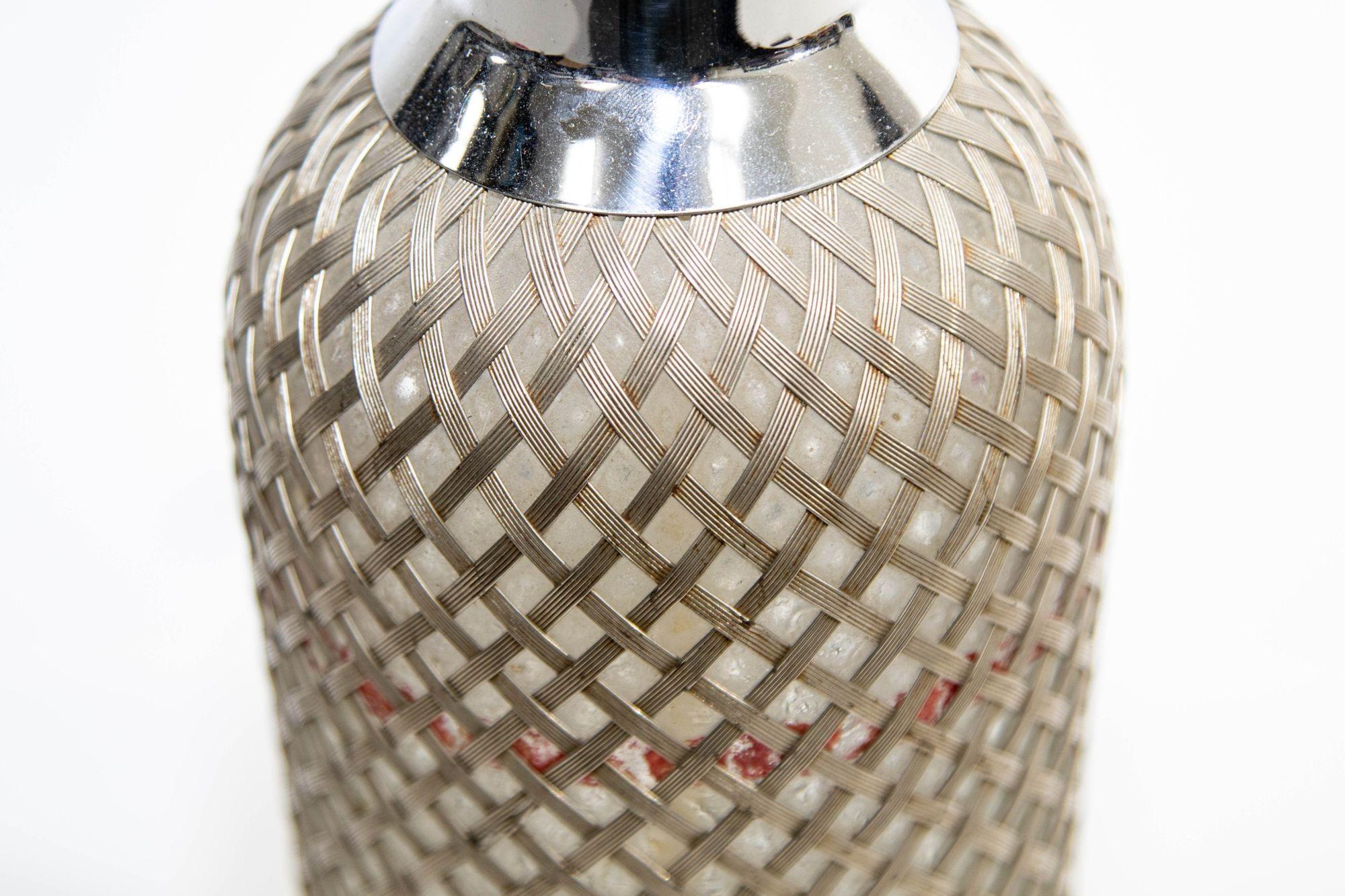 Sparklest Makers London Sifón inglés de metal gris y cristal, 1930 en venta 3