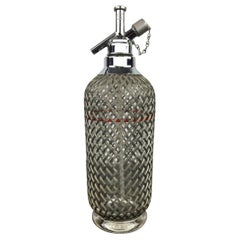 Sparklets London Glass Soda Syphon Siphon Botlle Wire Mesh
