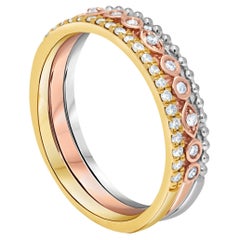 Sparkling 0.23 Carat F-G, SI Round Diamond Ring in 14k White/Rose/Yellow Gold