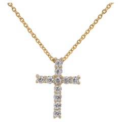 Sparkling 0.30 carat Natural Diamond Necklace in 18K Yellow Gold
