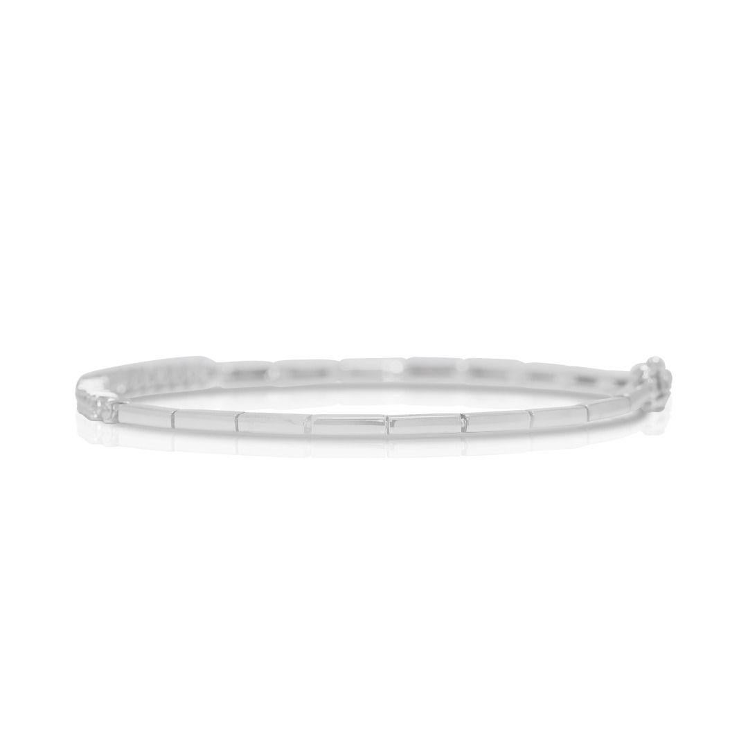 Bracciale Whiting con diamante naturale da 0,38 carati in oro bianco 18 carati In condizioni ottime in vendita a רמת גן, IL