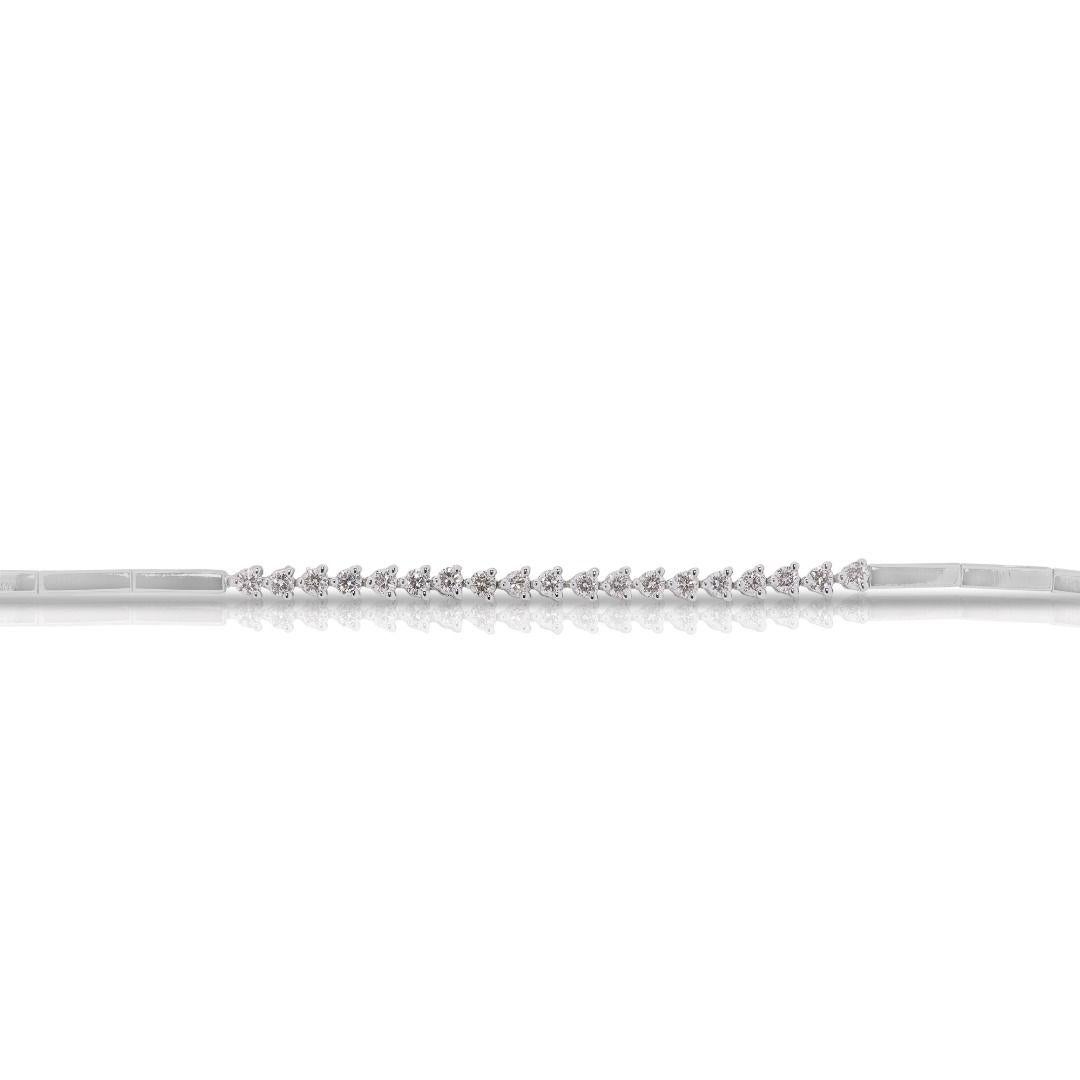 da uomo o donna Bracciale Whiting con diamante naturale da 0,38 carati in oro bianco 18 carati in vendita