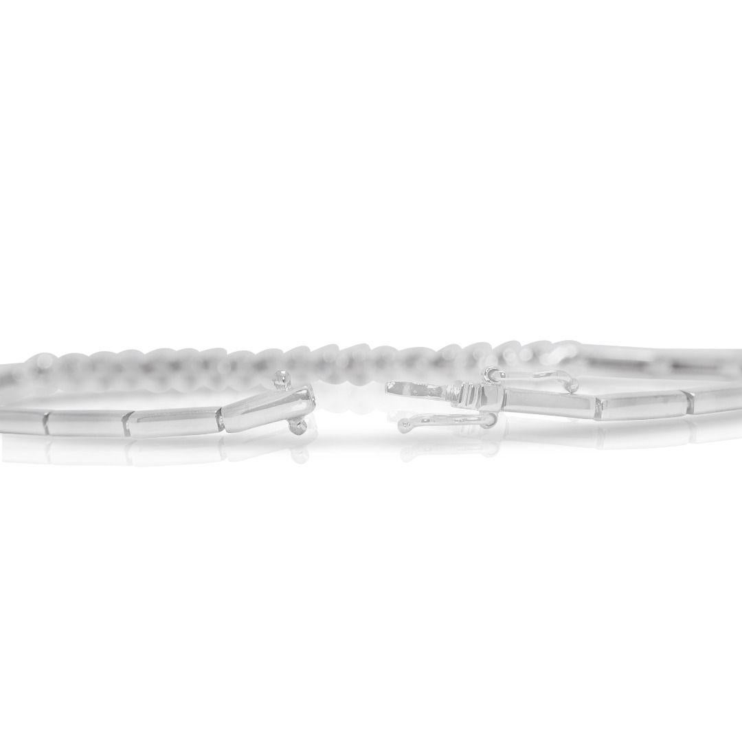 Bracciale Whiting con diamante naturale da 0,38 carati in oro bianco 18 carati in vendita 2