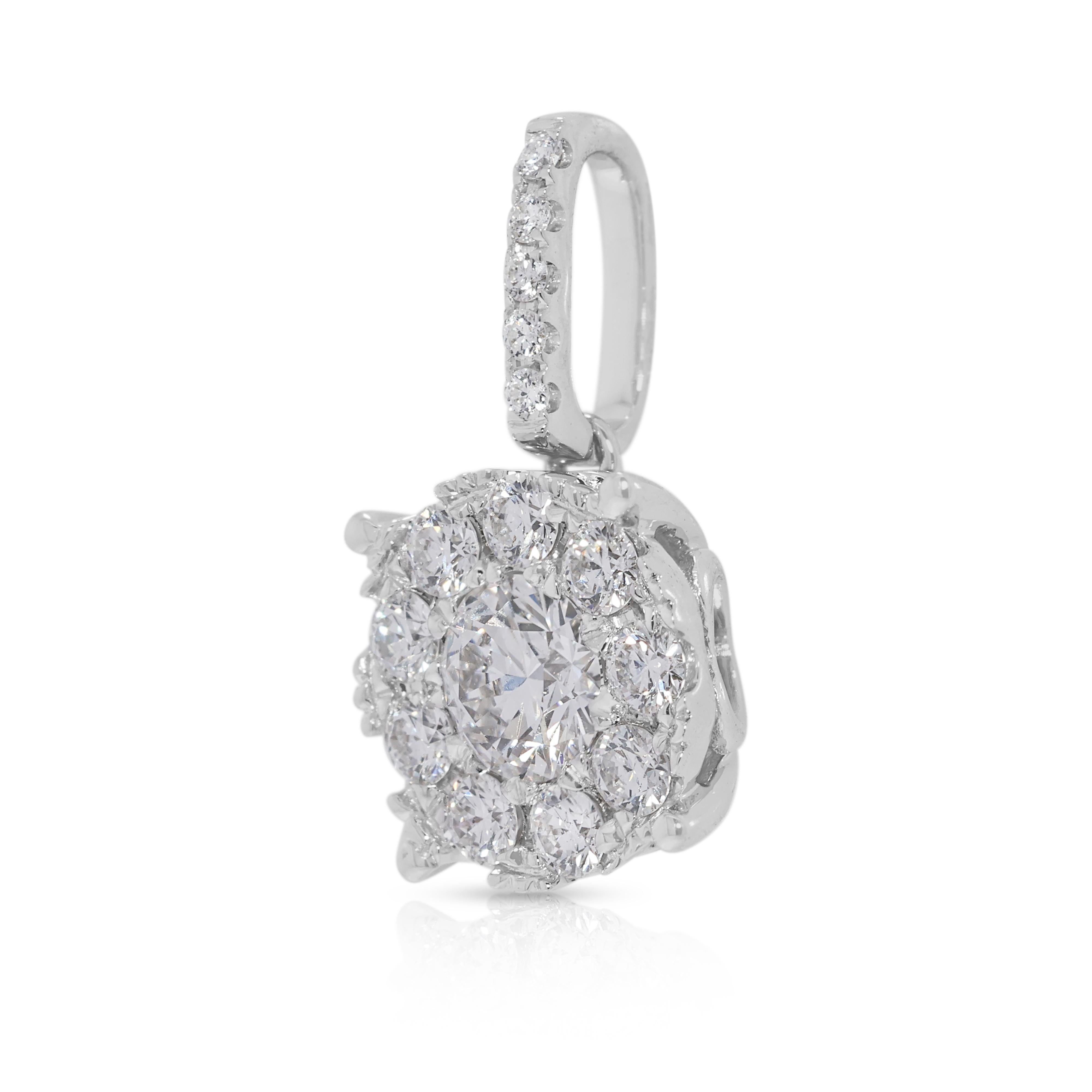 Colgante brillante de diamantes naturales Lee Hwa de 0,64 ct en oro blanco de 18 quilates Corte redondo en venta