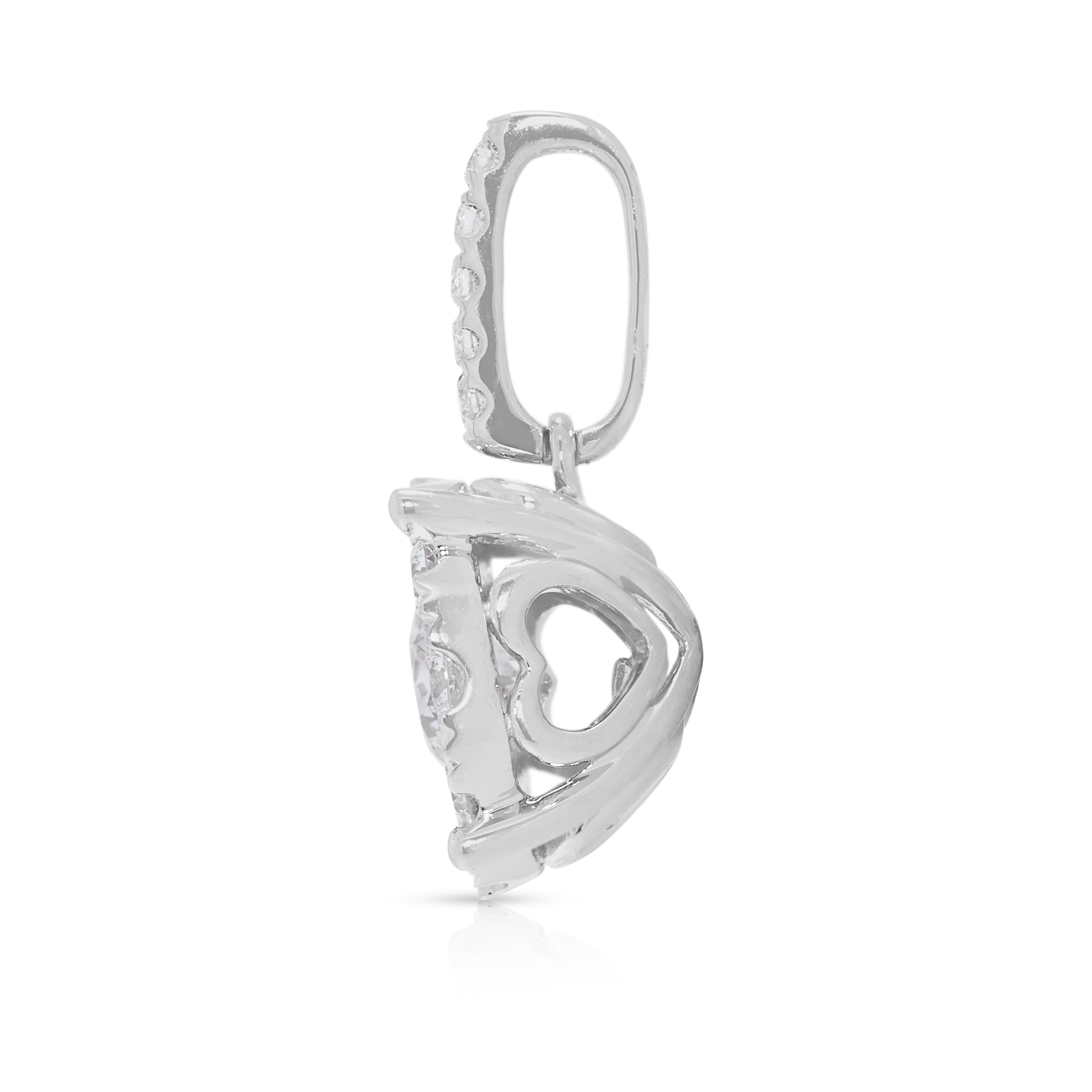 De las mujeres Colgante brillante de diamantes naturales Lee Hwa de 0,64 ct en oro blanco de 18 quilates en venta