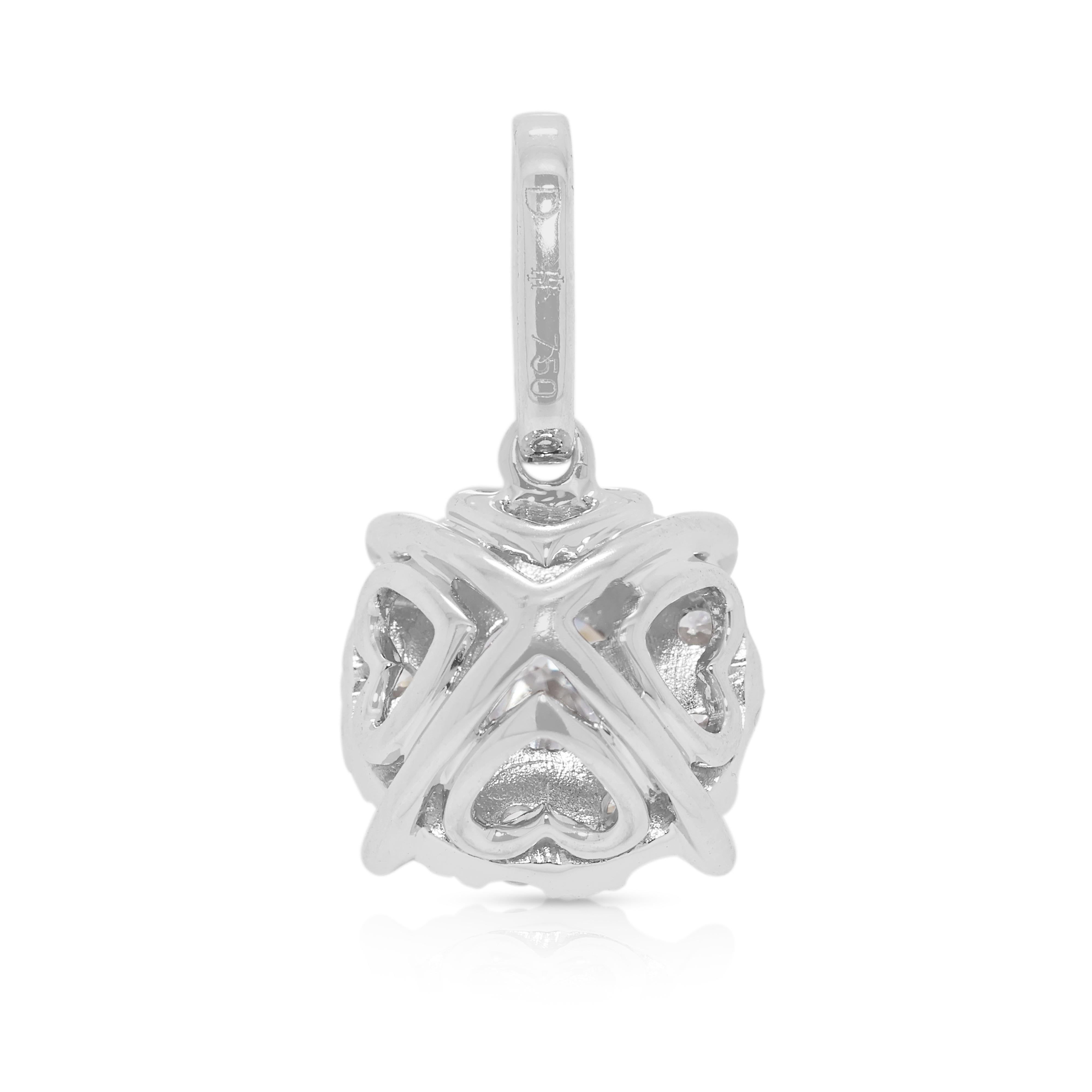 Colgante brillante de diamantes naturales Lee Hwa de 0,64 ct en oro blanco de 18 quilates en venta 1
