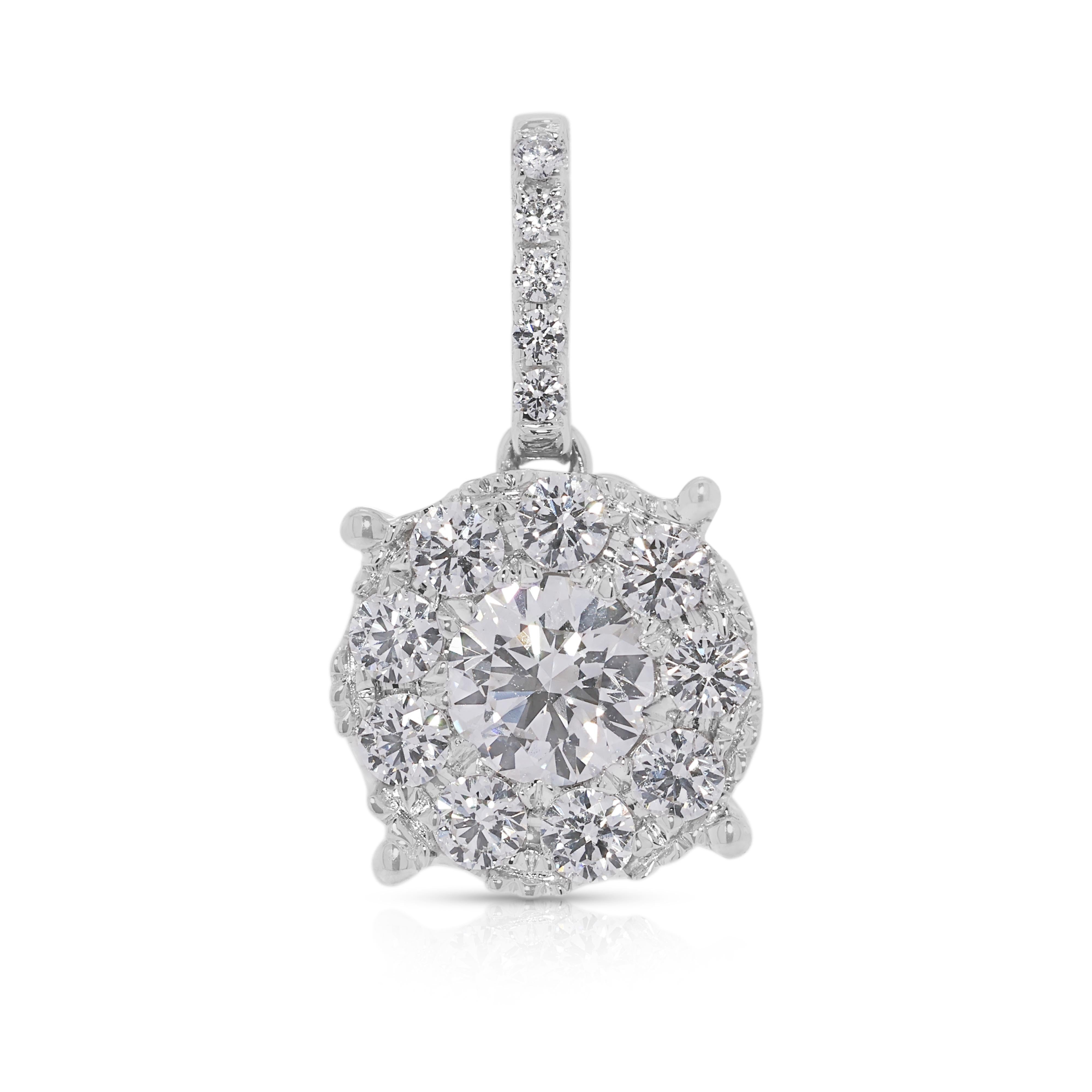 Colgante brillante de diamantes naturales Lee Hwa de 0,64 ct en oro blanco de 18 quilates en venta 2