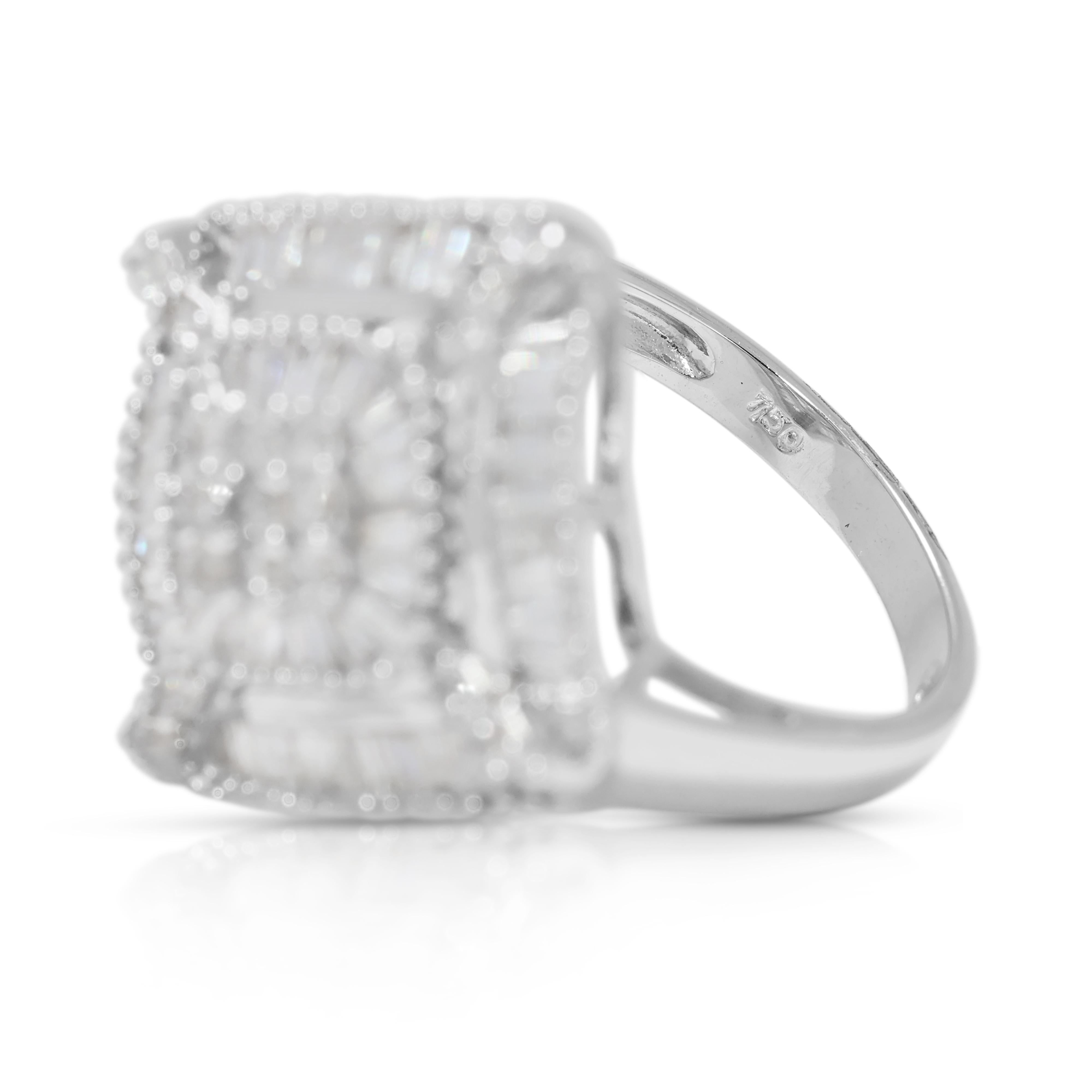 Anello Whiting con diamante naturale da 0,64 carati in oro bianco 18 carati in vendita 1