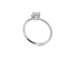 Sparkling 0.7 Carat Cushion Modified Brilliant Diamond Ring