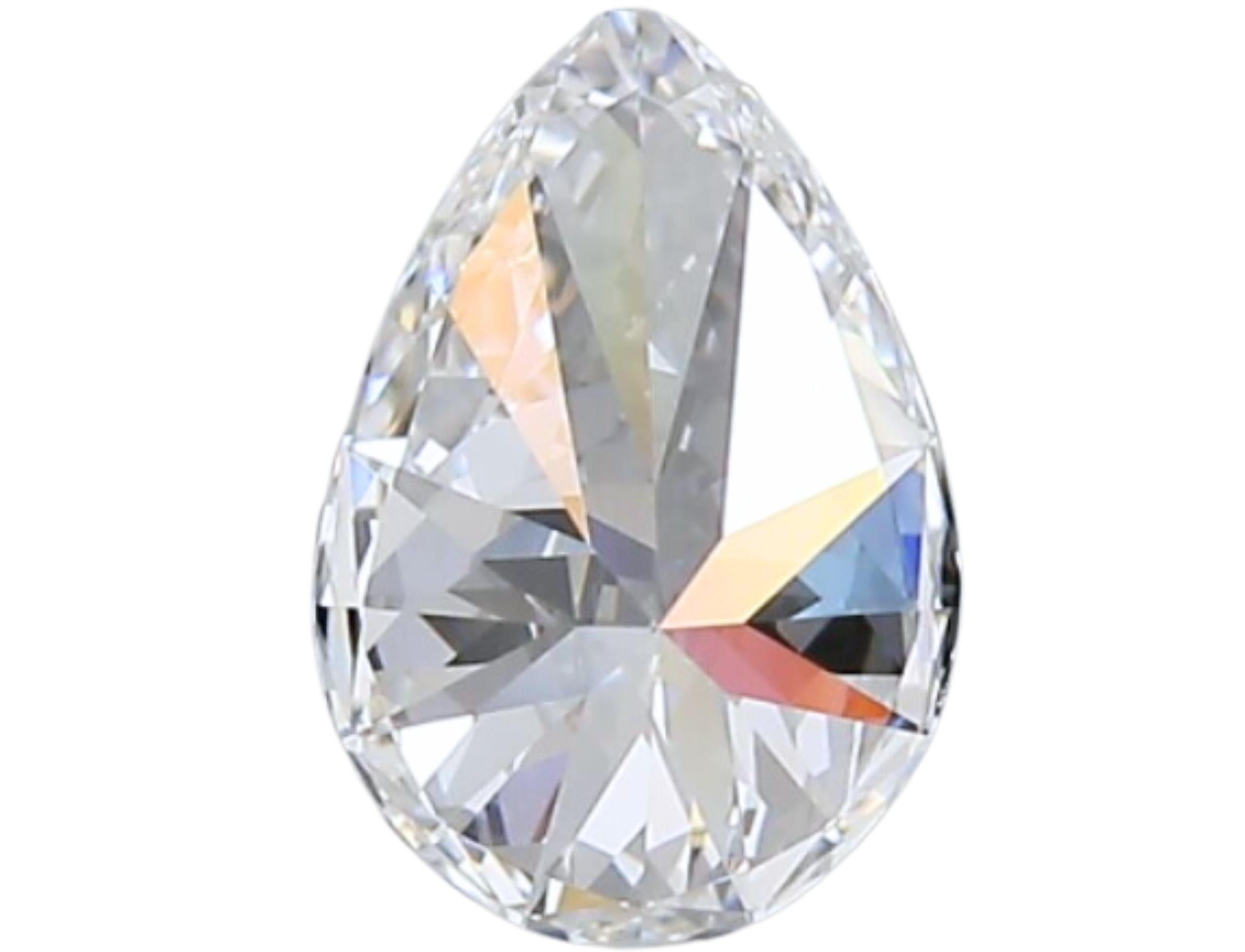 Sparkling 0.70 carat Pear Cut Brilliant Diamond For Sale 2