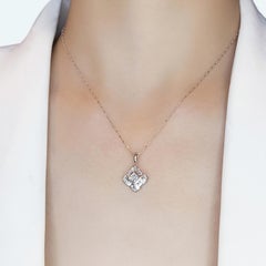 Sparkling 0.78ct Natural Diamond Pendant in 18k White Gold