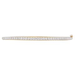 Bangle con diamanti scintillanti da 0,95 carati in oro giallo 9 carati