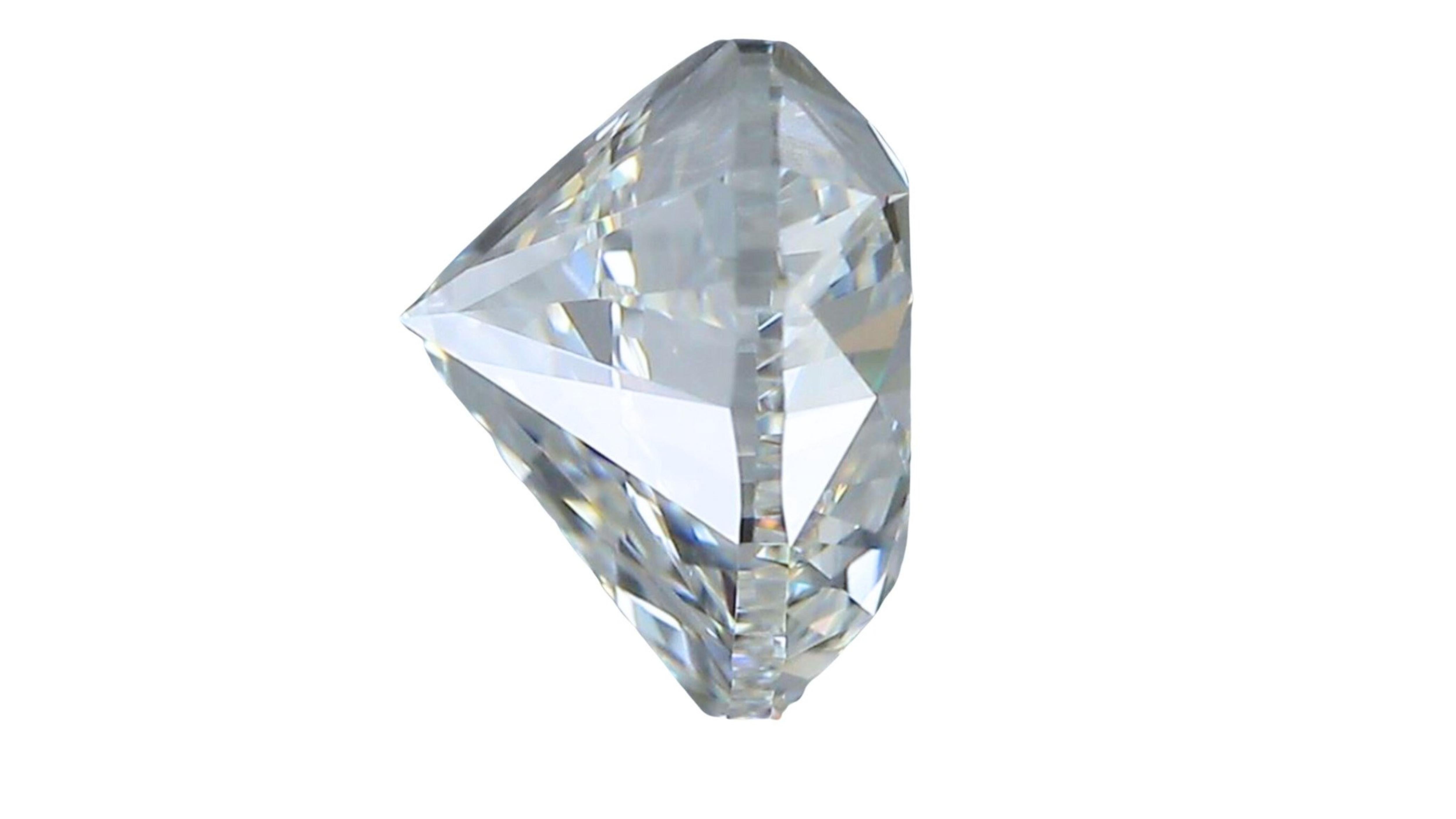 Women's or Men's Sparkling 1 Carat Heart Brilliant Cut Diamond For Sale