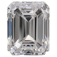 Pétillant 1 pc Naturel  Certificat GIA en diamant taille émeraude de 0,80 carat F VS2