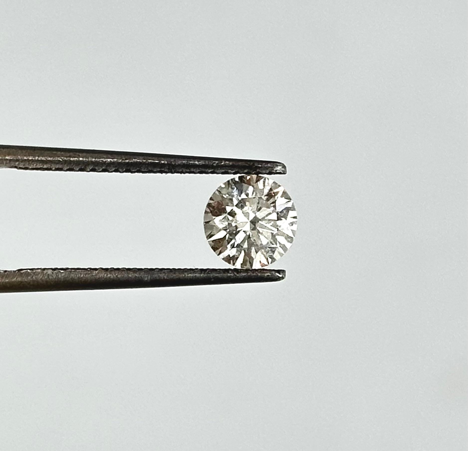 Sparkling 1 pc Natural Diamond 1.11 ct Round J VS Certified In New Condition For Sale In Delhi, DL