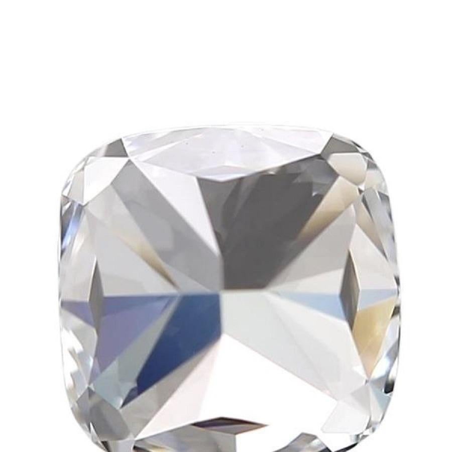 Women's or Men's Sparkling 1 pc Natural Diamond with 0.90 Carat Cushion D IF IGI Certificate