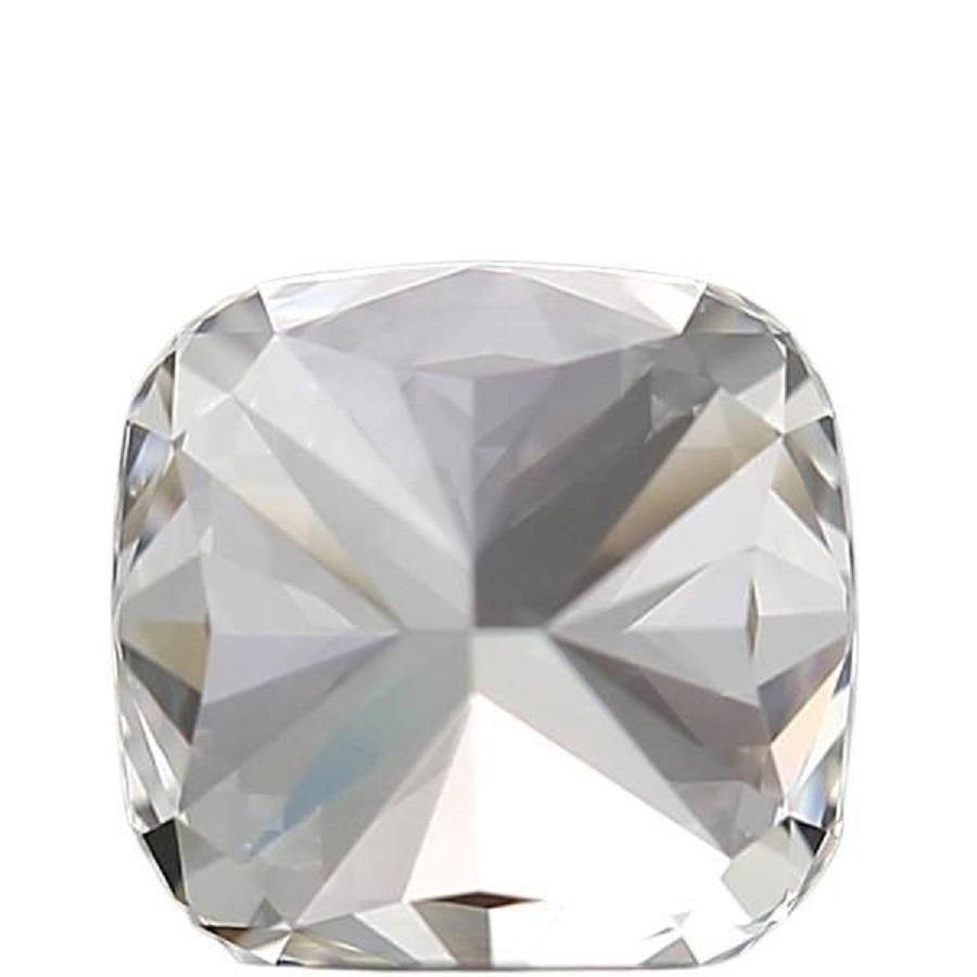 Women's or Men's Sparkling 1 Pc Natural Diamond w/ 0.92ct Cushion F VVS2 IGI Certificate