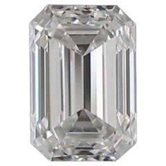 Sparkling 1 pc Natural Diamond with 0.40 ct Emerald F VVS1 GIA Certificate