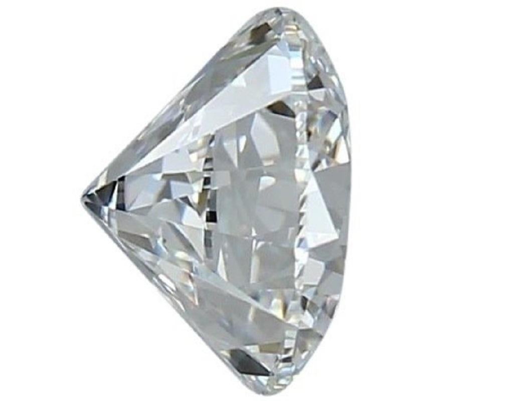 Sparkling 1 Pc Natural Diamonds with 0.85 Ct Round H VVS2 GIA Certificate In New Condition For Sale In רמת גן, IL