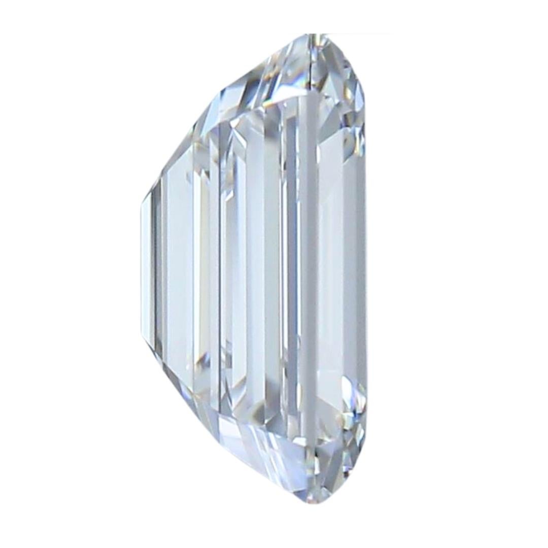Taille émeraude Diamant étincelant de 1,01 carat de taille idéale, taille émeraude, certifié GIA en vente