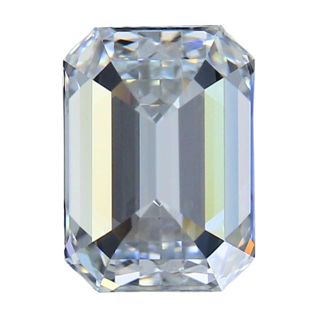 Diamant étincelant de 1,01 carat de taille idéale, taille émeraude, certifié GIA Pour femmes en vente