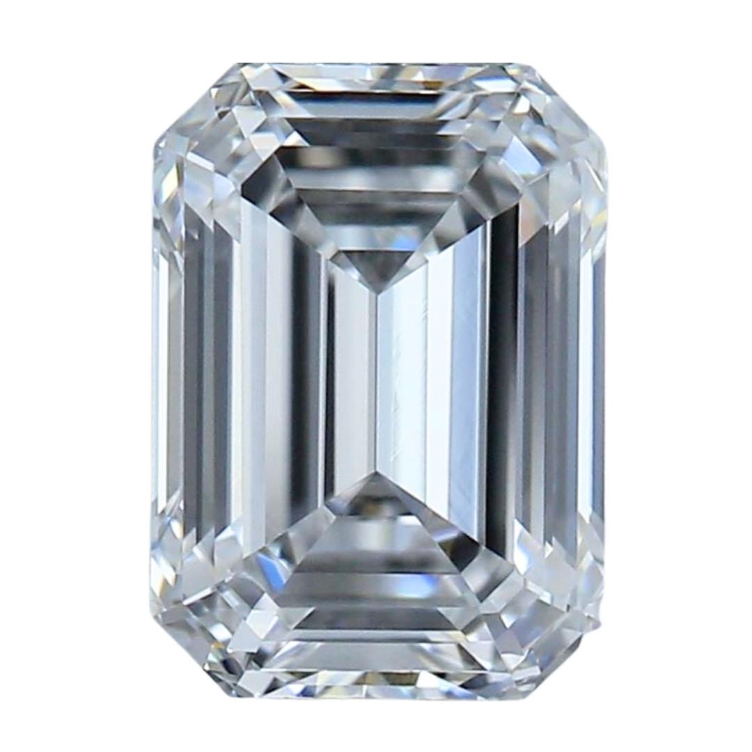 Diamant étincelant de 1,01 carat de taille idéale, taille émeraude, certifié GIA en vente 2