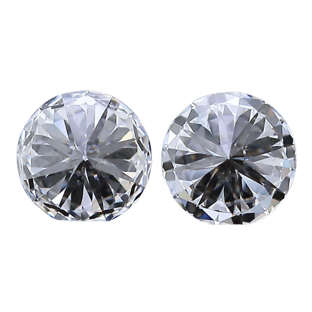 Sparkling 1.01ct Ideal Cut Pair of Diamonds - GIA Certified 1
