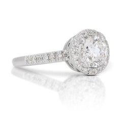 Sparkling 1.16ct Round Brilliant Diamond set in 18K White Gold