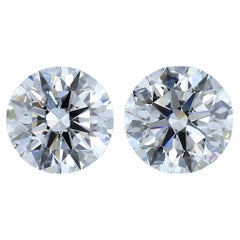 Scintillante coppia di diamanti rotondi Nature da 1,30 carati - certificati IGI