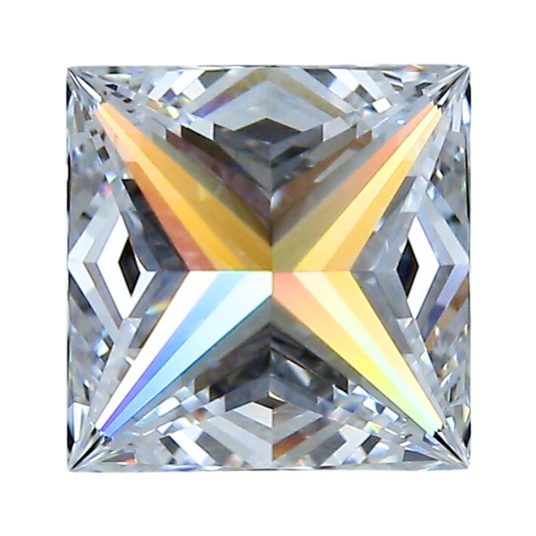 Donna Scintillante diamante a forma quadrata con taglio ideale da 1,40 carati - Certificato GIA in vendita