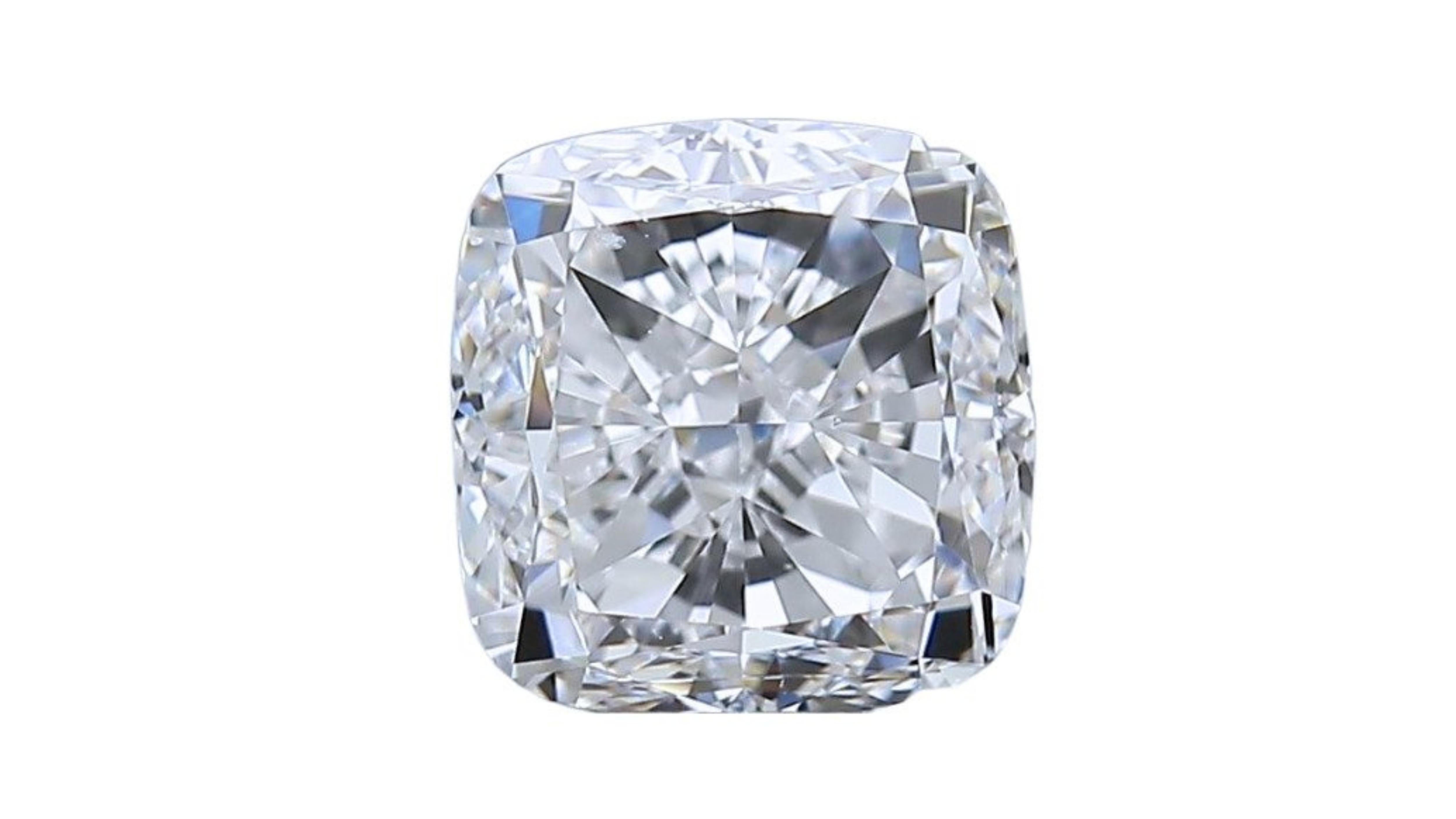 Sparkling 1,5 Karat Quadratischer Diamant im Kissenschliff mit Modified Brillantschliff im Zustand „Neu“ in רמת גן, IL