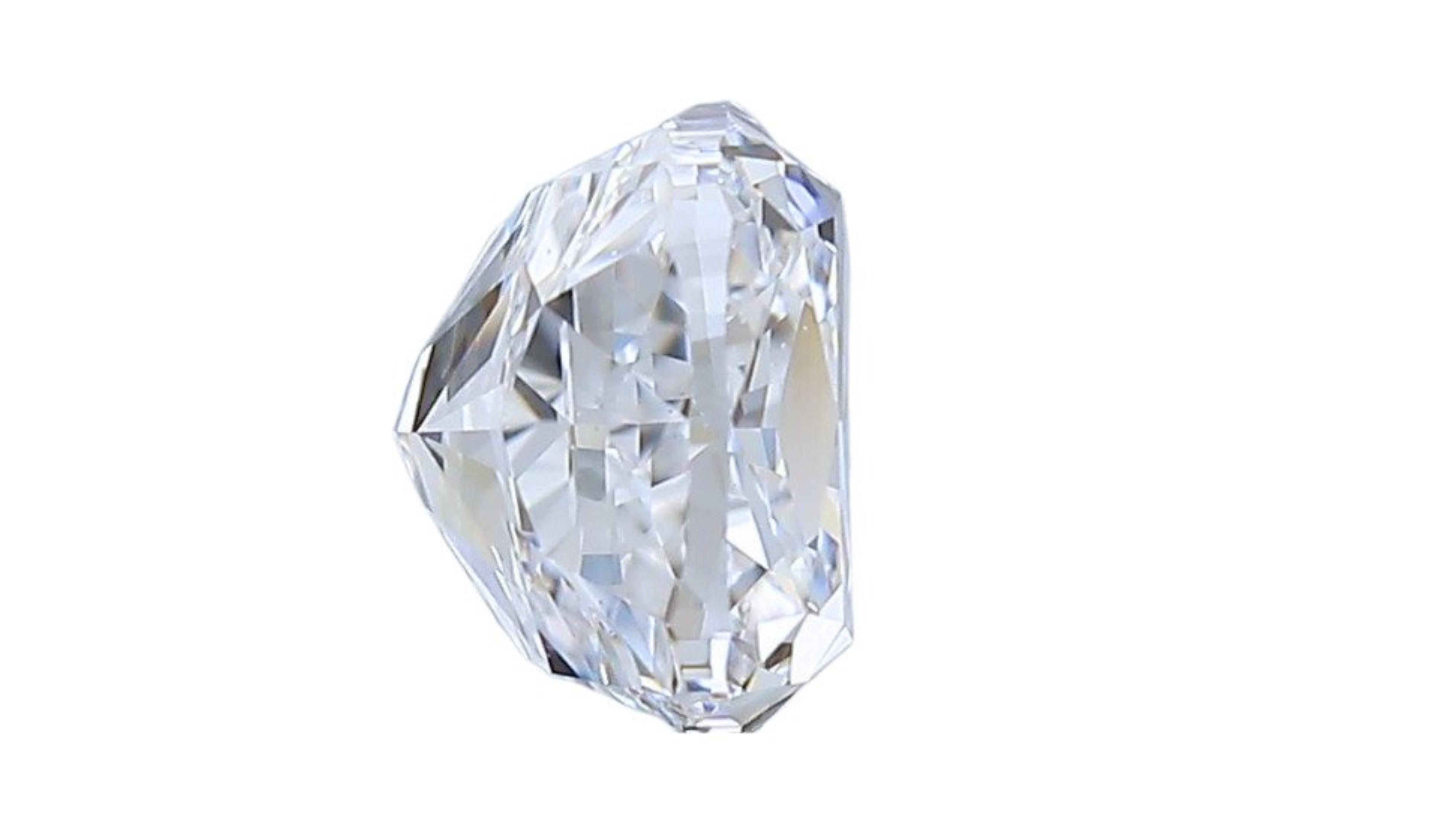 Sparkling 1,5 Karat Quadratischer Diamant im Kissenschliff mit Modified Brillantschliff Damen