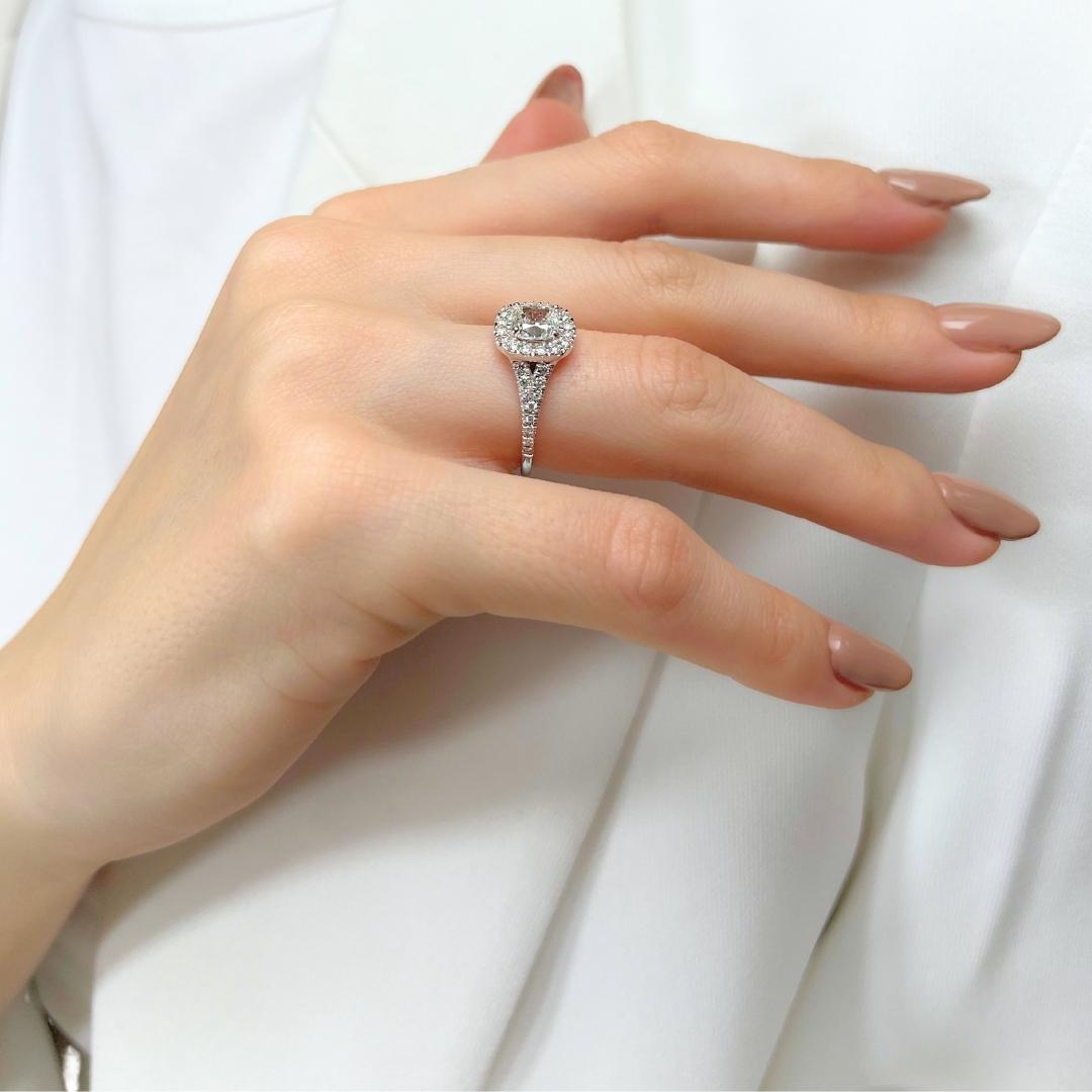 Sparkling 1.62ct Diamonds Halo Ring in 18k White Gold - IGI Certified 5