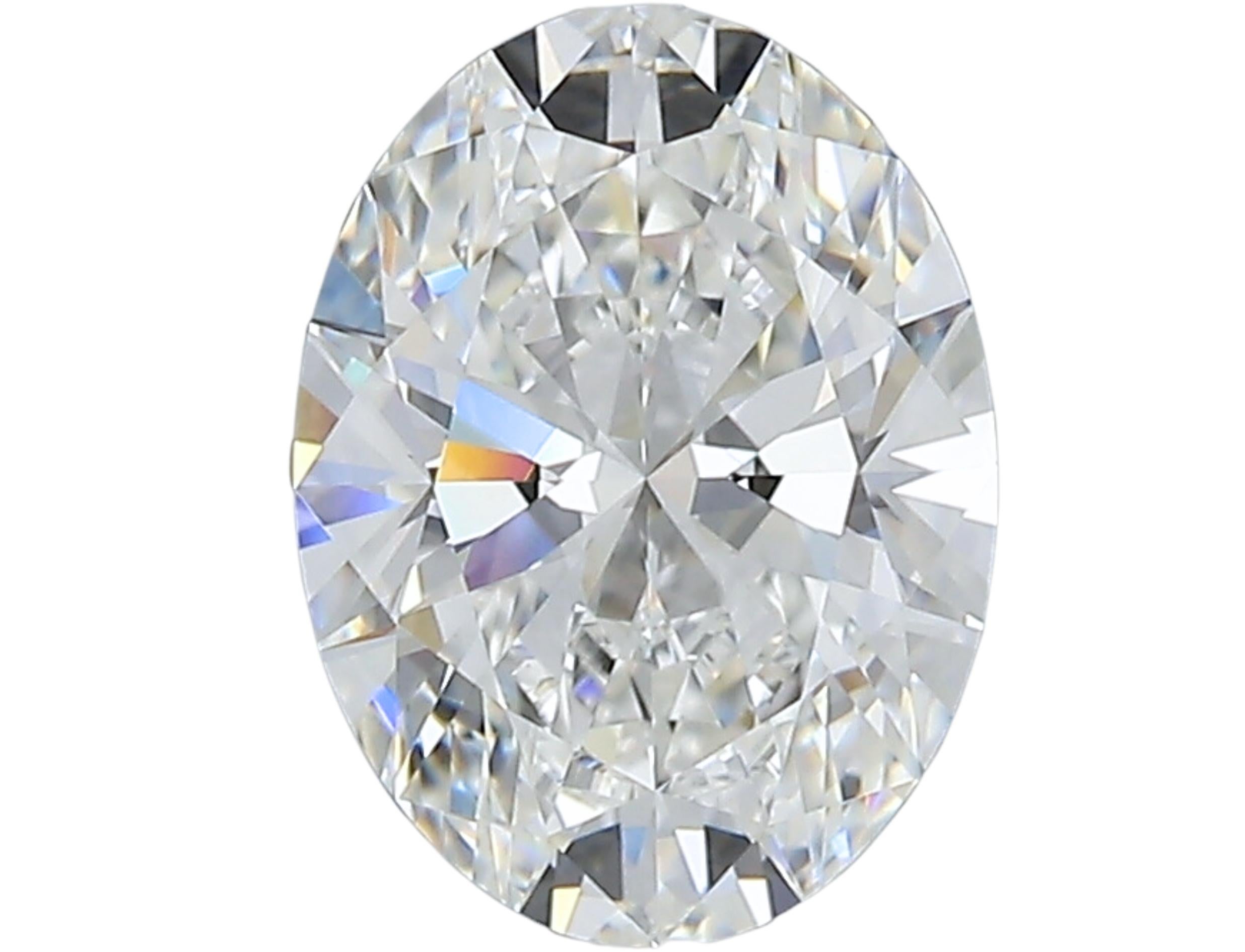 Sparkling 1.73 carat Oval Cut Brilliant Diamond In New Condition For Sale In רמת גן, IL