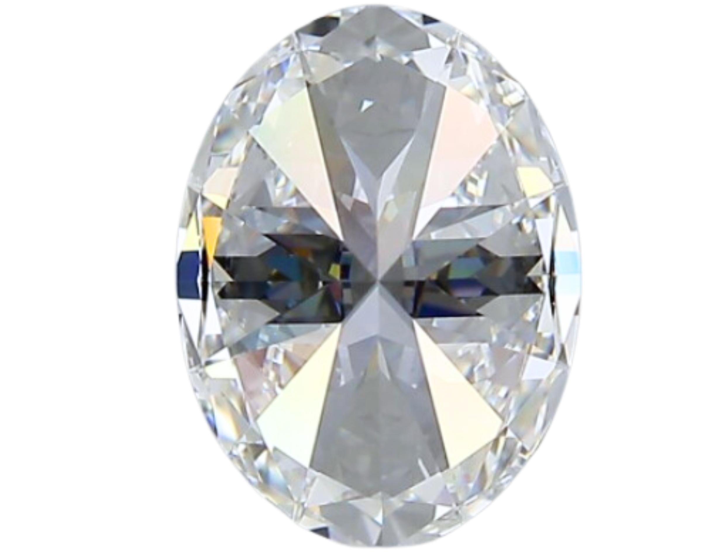 Sparkling 1.73 carat Oval Cut Brilliant Diamond For Sale 2