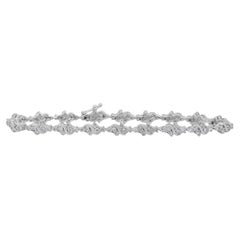 Bracelet de diamants naturels de 1,88ct en or blanc 18k - certifié IGI