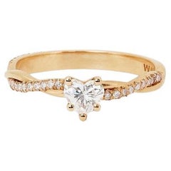 Sparkling 18k Rose Gold Ring with 0.55 ct Natural Diamonds IGI Certificate