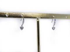 Ohrringe aus funkelndem 18 Karat Weigold mit Diamanten von 0,06 Karat natrlichen Diamanten