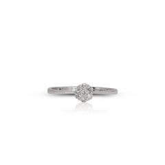Sparkling 18k White Gold Diamond Ring with .20ct Natural Diamond