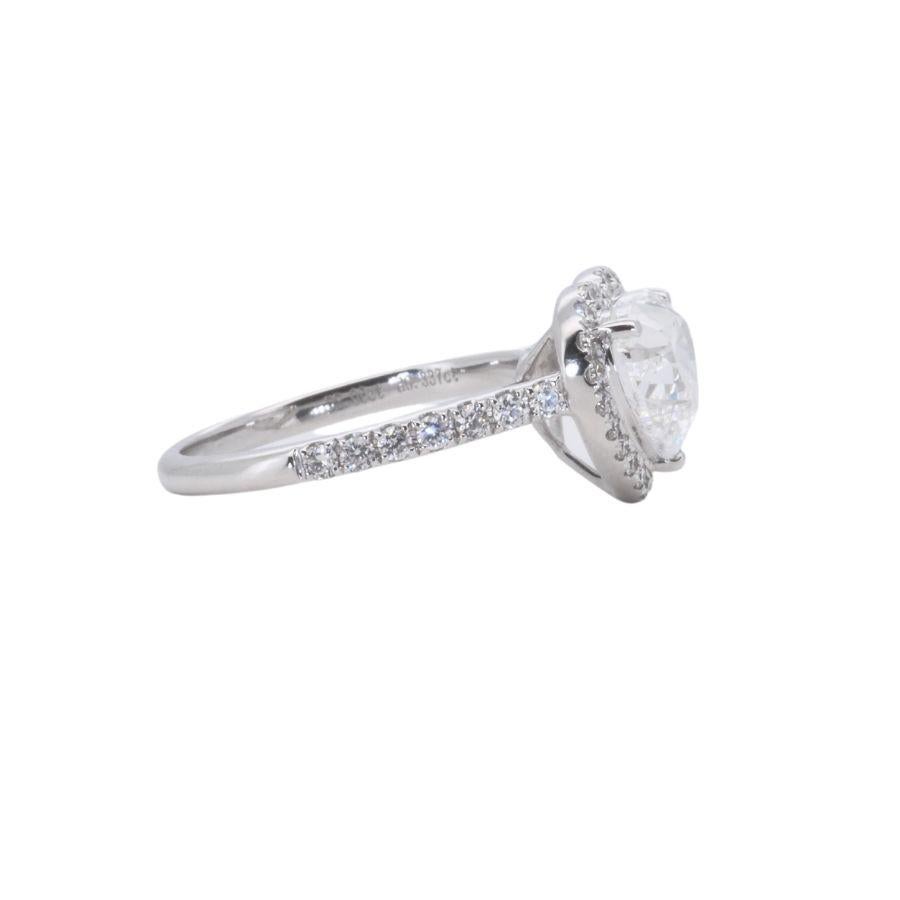 18k White Gold Heart Ring with 2.27 Carat of Natural Diamonds GIA Certificate 2